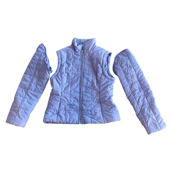 Petite Sophisticate Women's Purple 2 In 1 Jacket‎ Vest Quilted Puffer Size Small - Picture 6 of 13